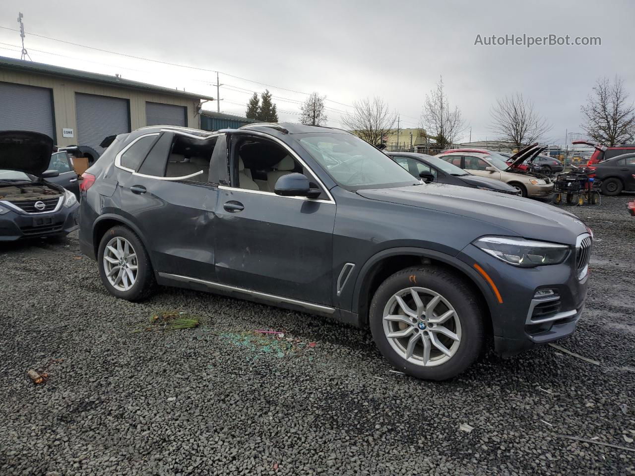 2020 Bmw X5 Xdrive40i Blue vin: 5UXCR6C01L9B48421