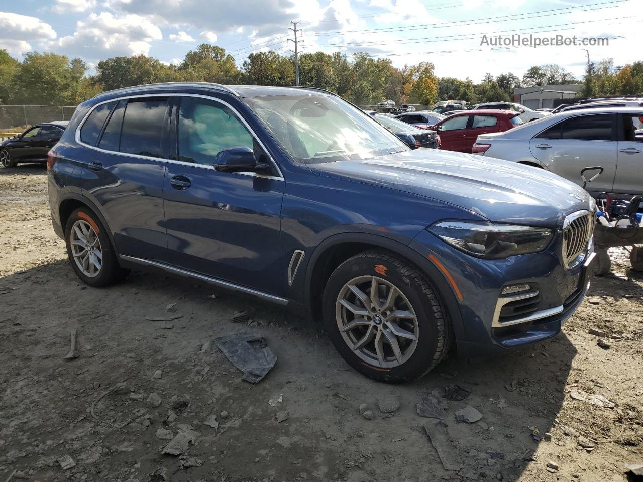 2020 Bmw X5 Xdrive40i Blue vin: 5UXCR6C04L9C45256