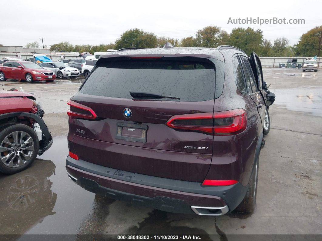 2020 Bmw X5 Xdrive40i Burgundy vin: 5UXCR6C0XL9B25901