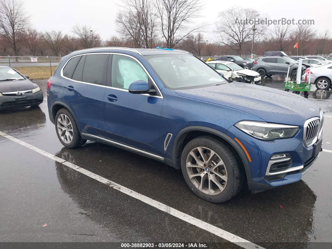 2019 Bmw X5 Xdrive40i Blue vin: 5UXCR6C50KLL39130