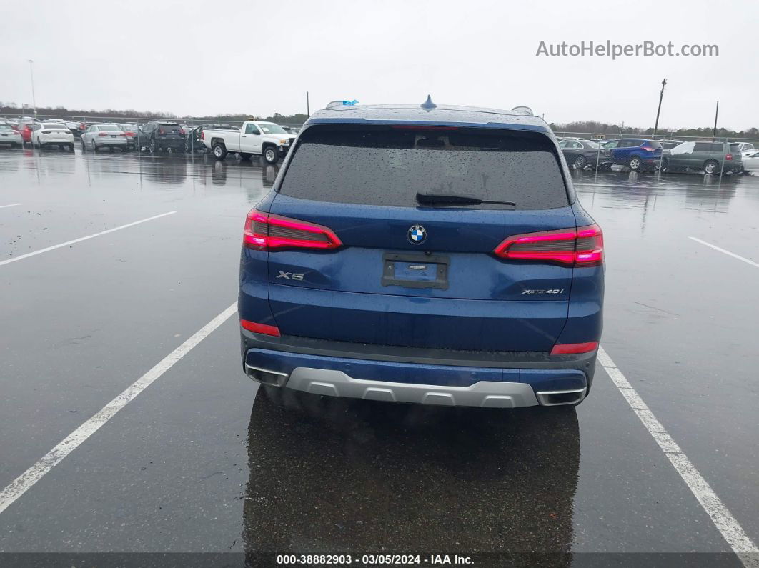 2019 Bmw X5 Xdrive40i Blue vin: 5UXCR6C50KLL39130