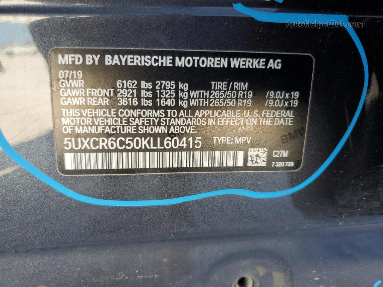 2019 Bmw X5 Xdrive40i Gray vin: 5UXCR6C50KLL60415