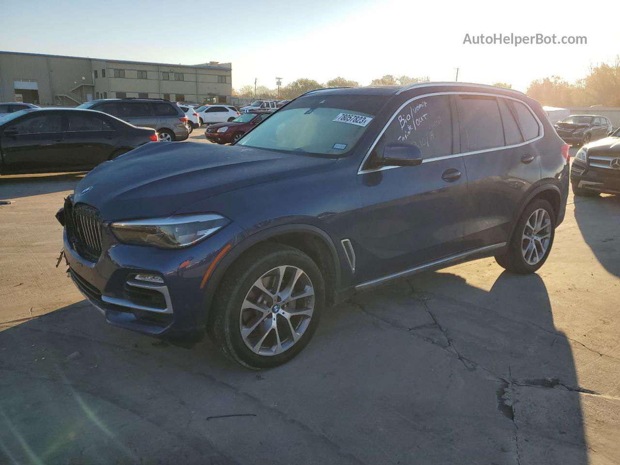 2019 Bmw X5 Xdrive40i Blue vin: 5UXCR6C51KLL06962