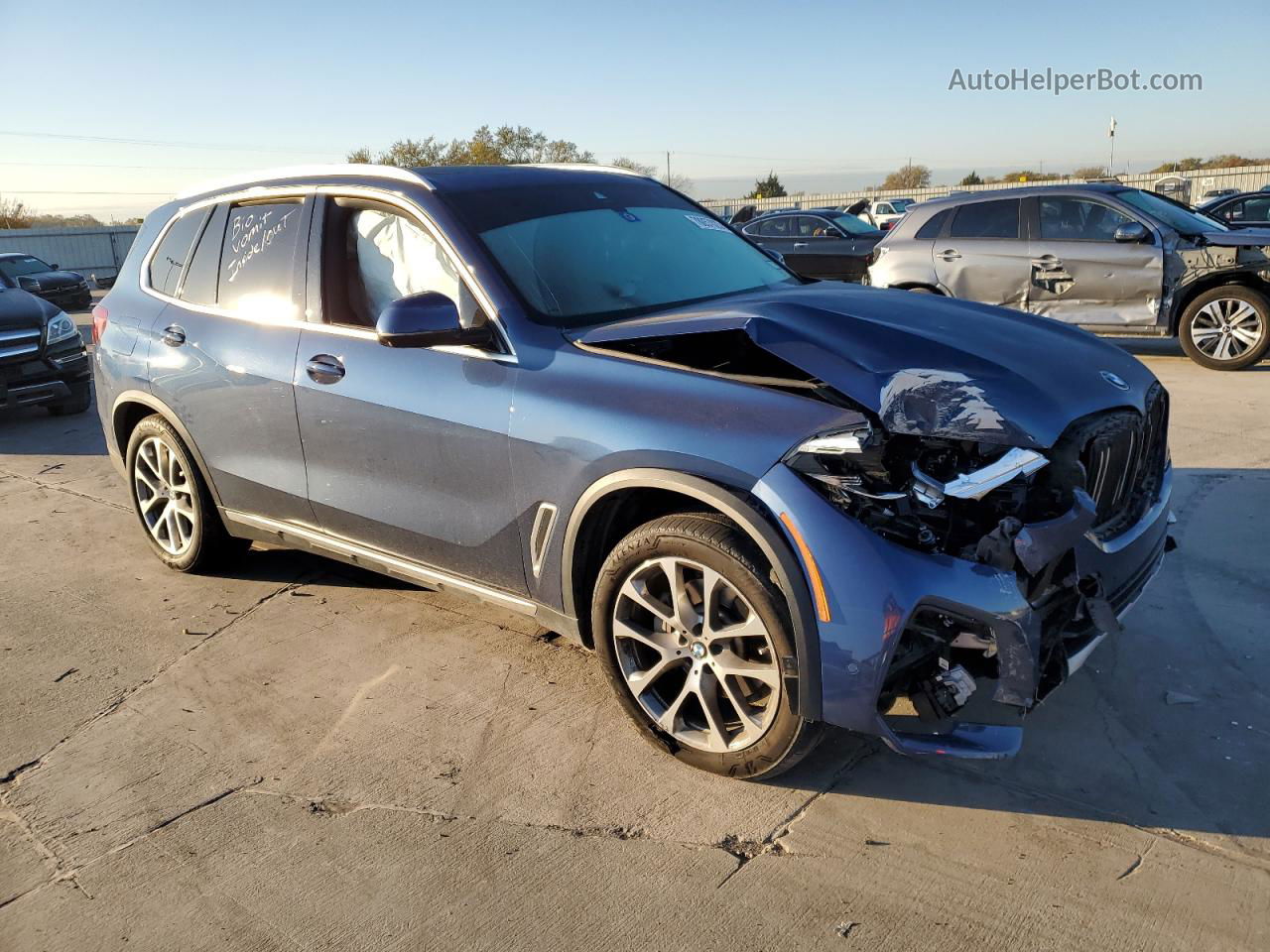 2019 Bmw X5 Xdrive40i Blue vin: 5UXCR6C51KLL06962