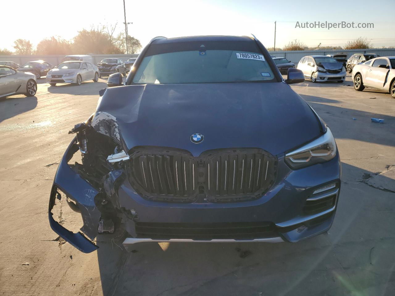 2019 Bmw X5 Xdrive40i Blue vin: 5UXCR6C51KLL06962