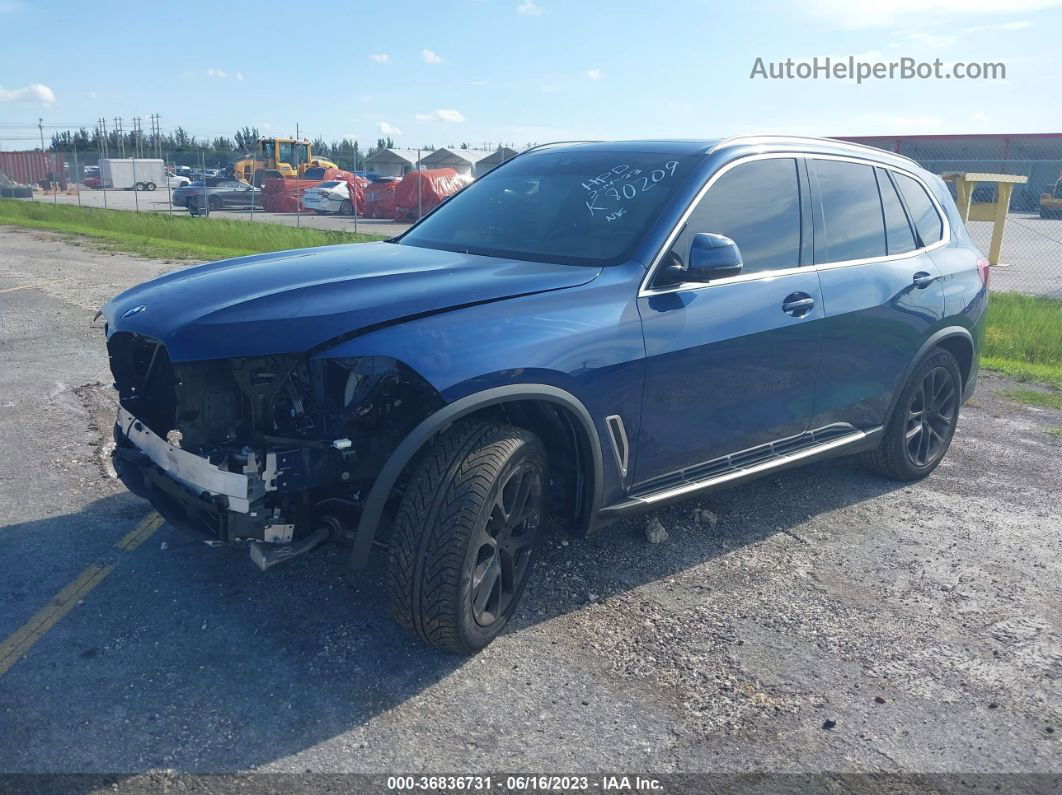 2019 Bmw X5 Xdrive40i Blue vin: 5UXCR6C52KLK80209