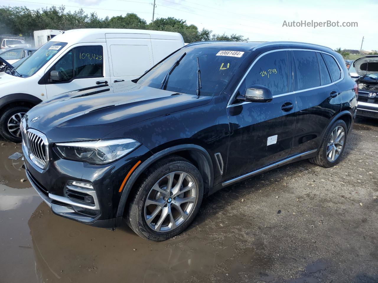 2019 Bmw X5 Xdrive40i Черный vin: 5UXCR6C55KLK83332