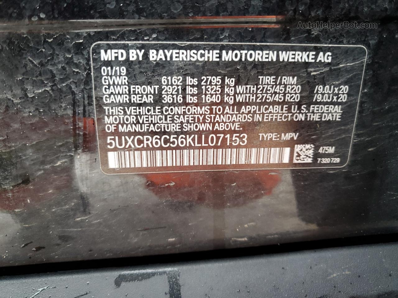 2019 Bmw X5 Xdrive40i Black vin: 5UXCR6C56KLL07153