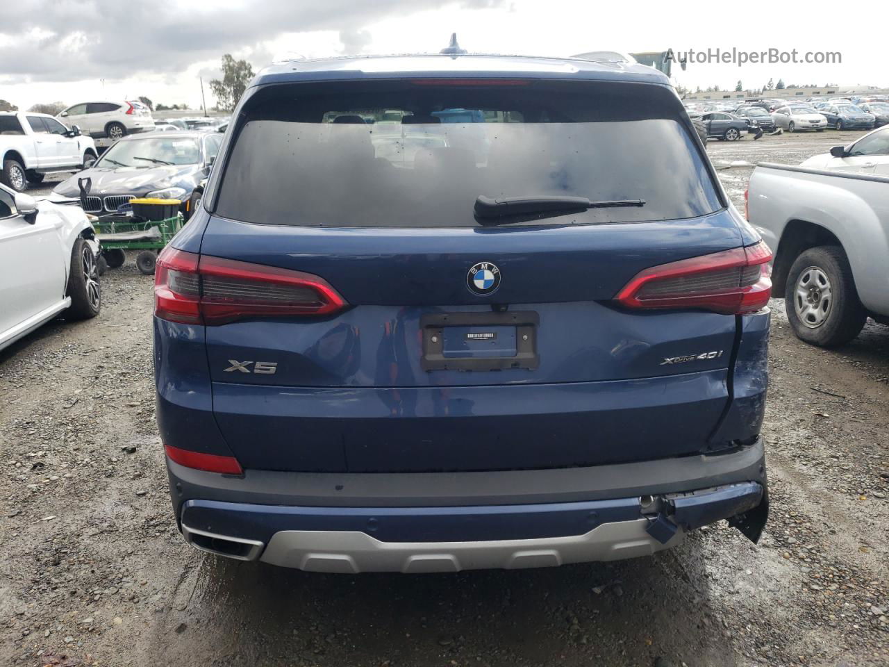 2019 Bmw X5 Xdrive40i Blue vin: 5UXCR6C56KLL39844