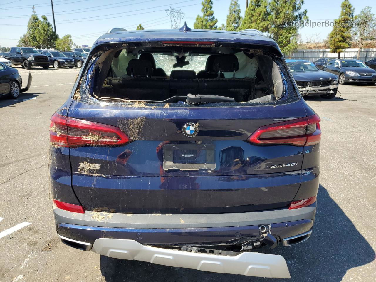 2019 Bmw X5 Xdrive40i Blue vin: 5UXCR6C57KLL37777