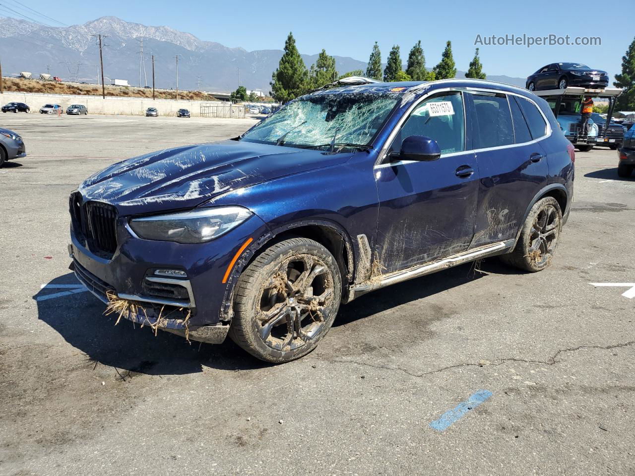 2019 Bmw X5 Xdrive40i Blue vin: 5UXCR6C57KLL37777