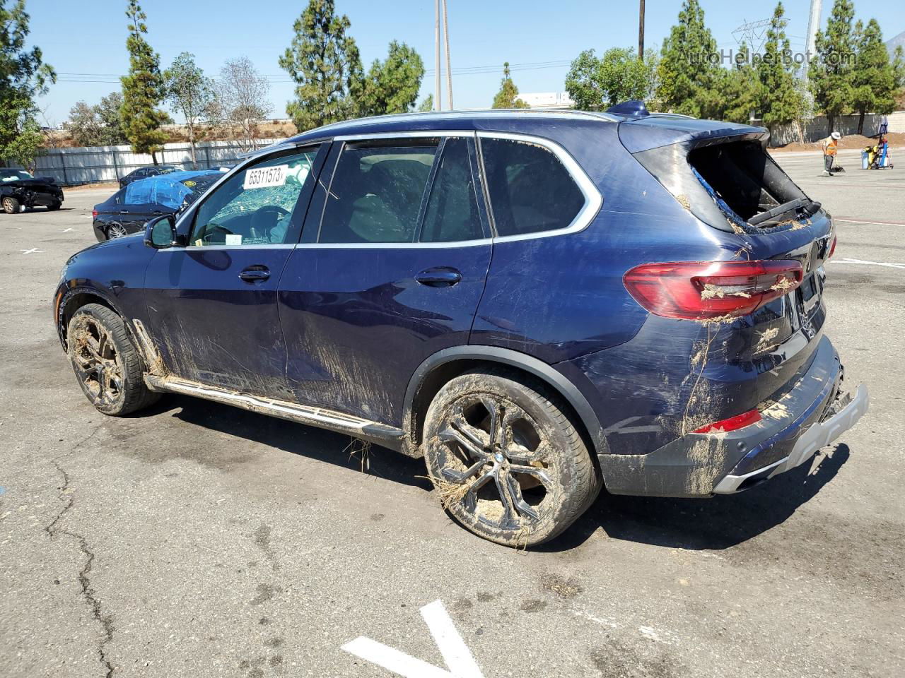 2019 Bmw X5 Xdrive40i Blue vin: 5UXCR6C57KLL37777