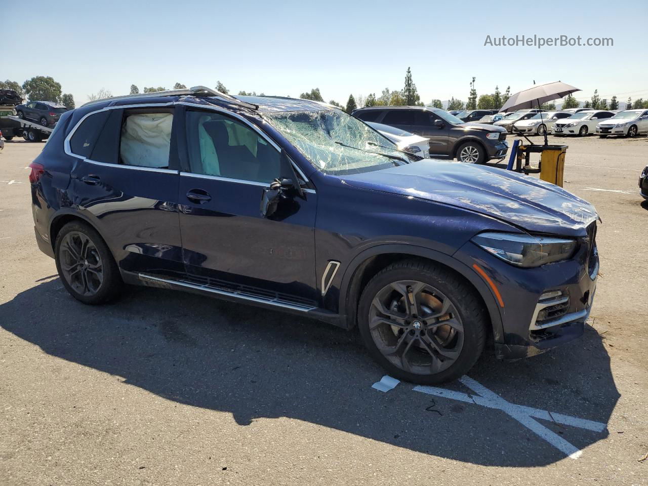 2019 Bmw X5 Xdrive40i Blue vin: 5UXCR6C57KLL37777