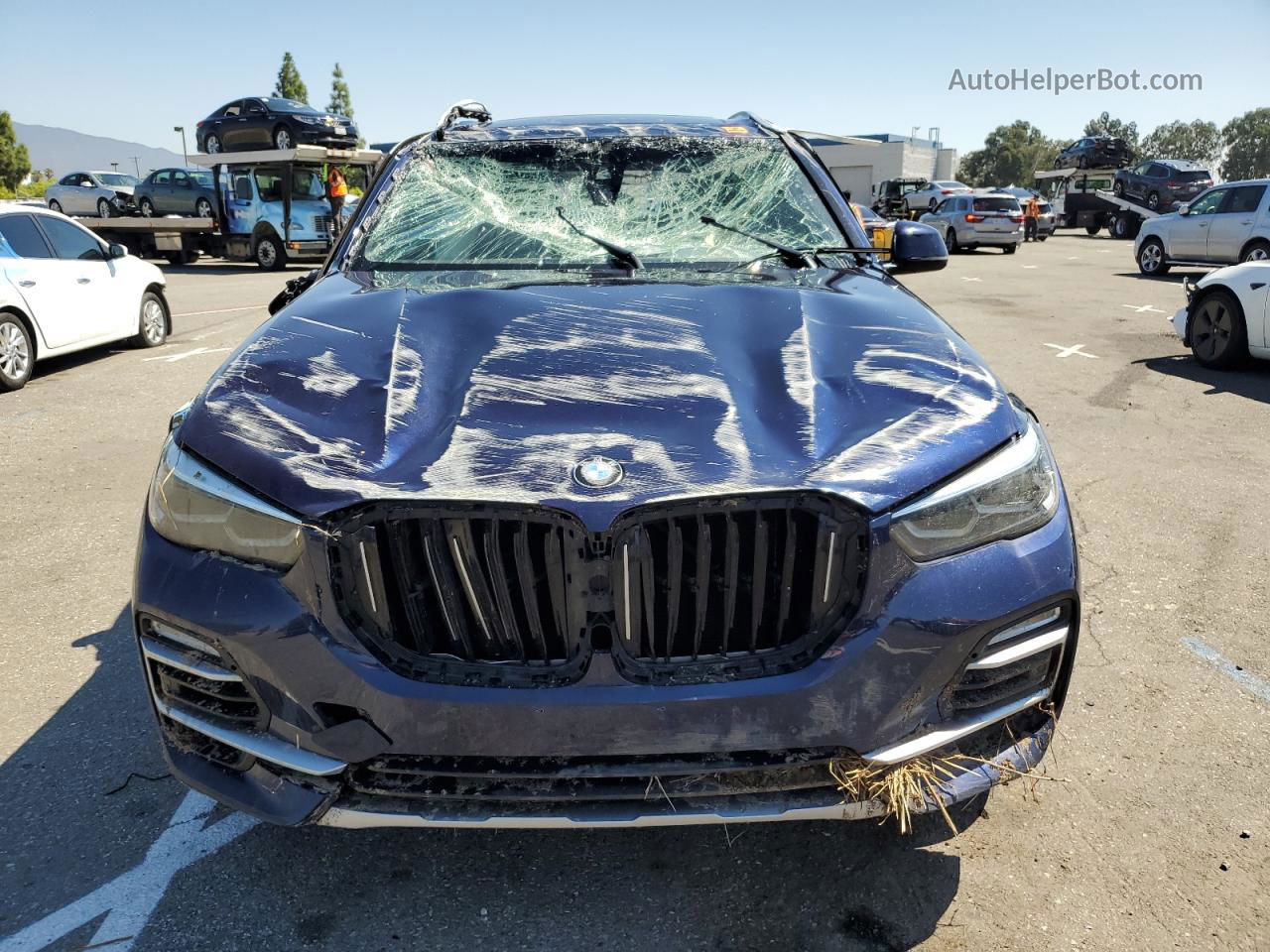 2019 Bmw X5 Xdrive40i Blue vin: 5UXCR6C57KLL37777