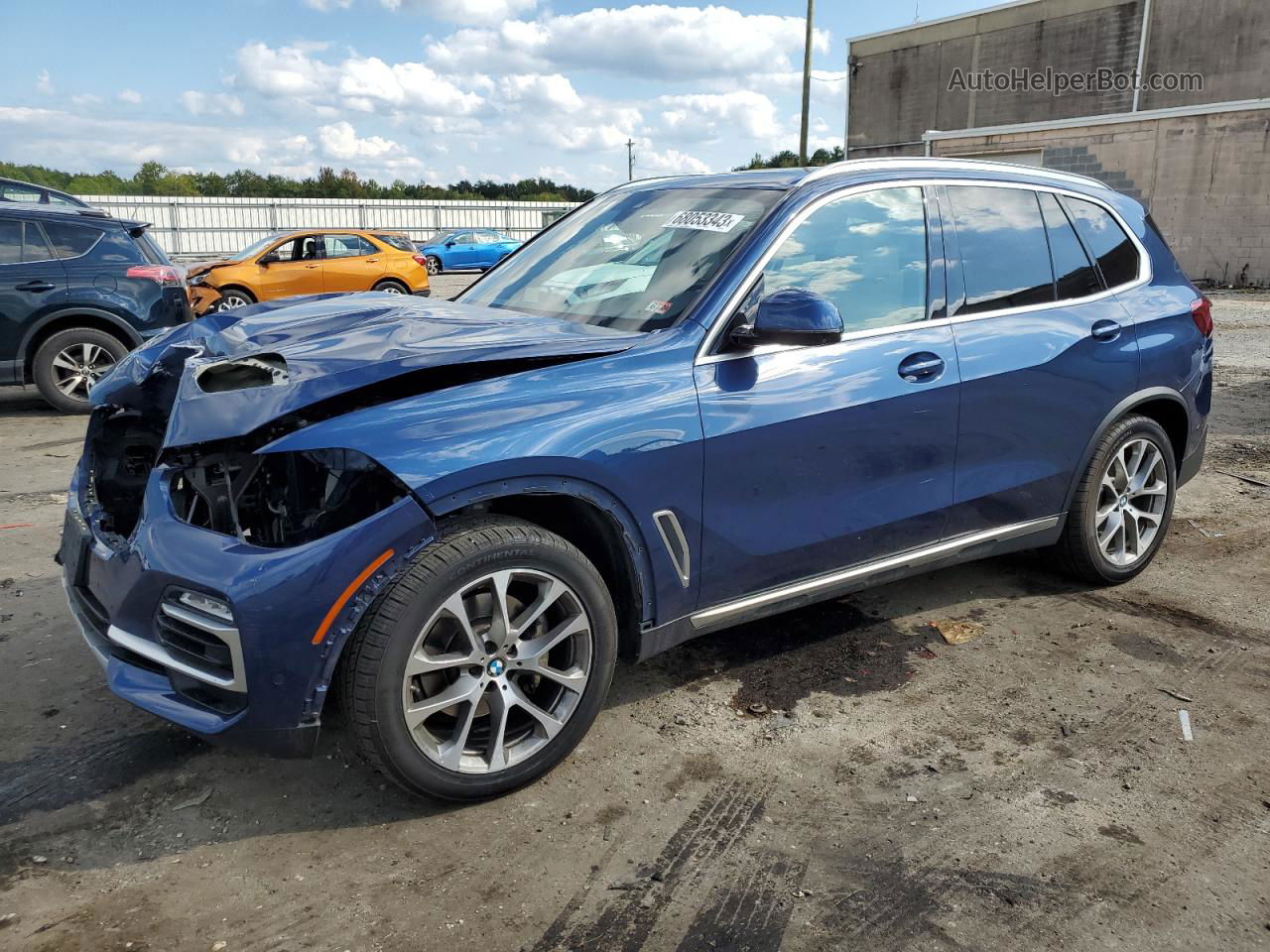 2019 Bmw X5 Xdrive40i Blue vin: 5UXCR6C58KLL35732