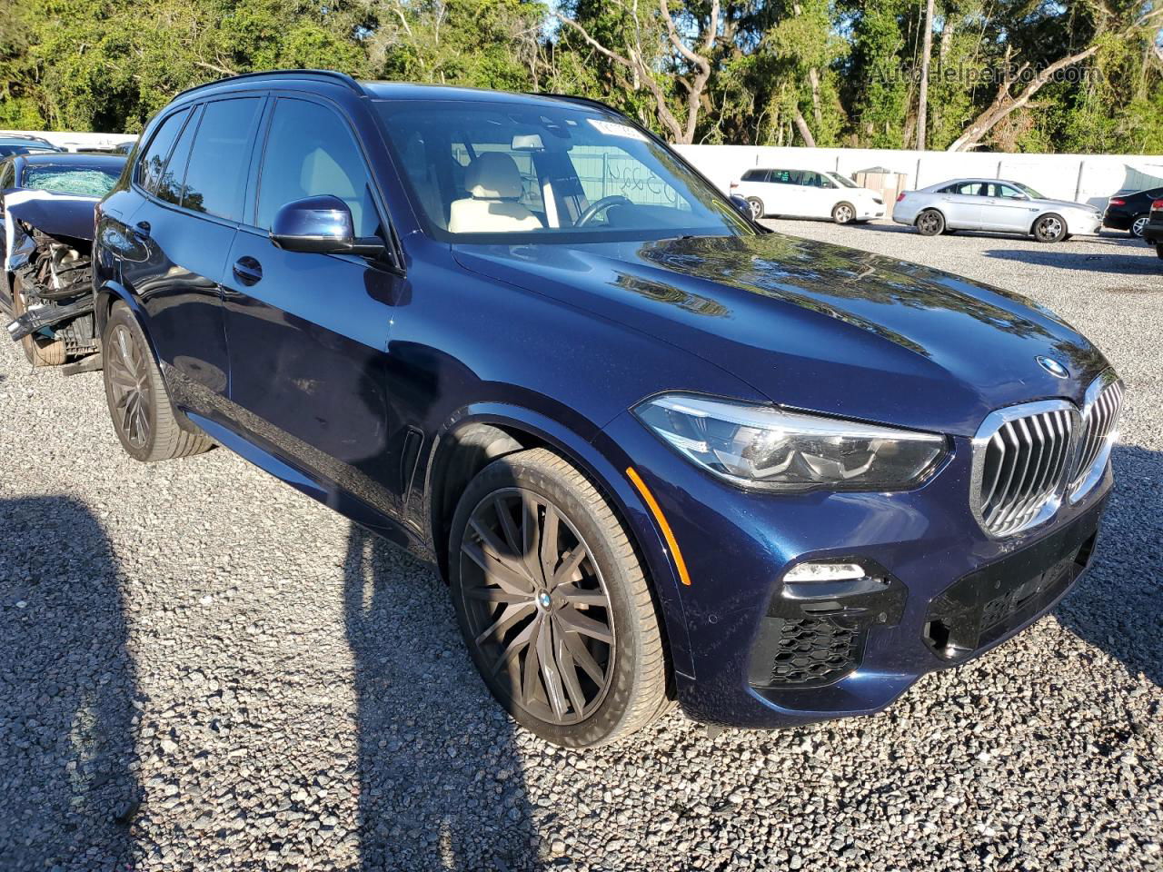 2019 Bmw X5 Xdrive40i Blue vin: 5UXCR6C5XKLL24179