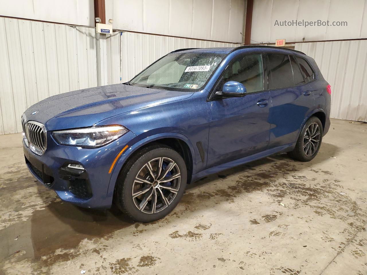 2019 Bmw X5 Xdrive40i Blue vin: 5UXCR6C5XKLL38437