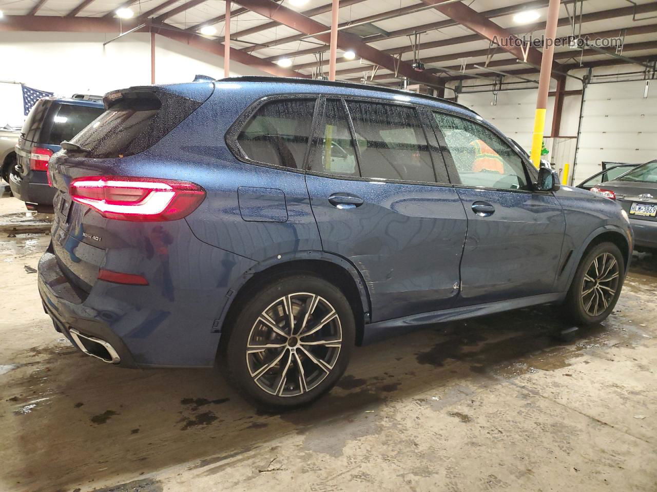 2019 Bmw X5 Xdrive40i Blue vin: 5UXCR6C5XKLL38437