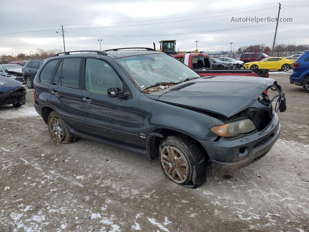 2004 Bmw X5 3.0i Gray vin: 5UXFA13504LU42753