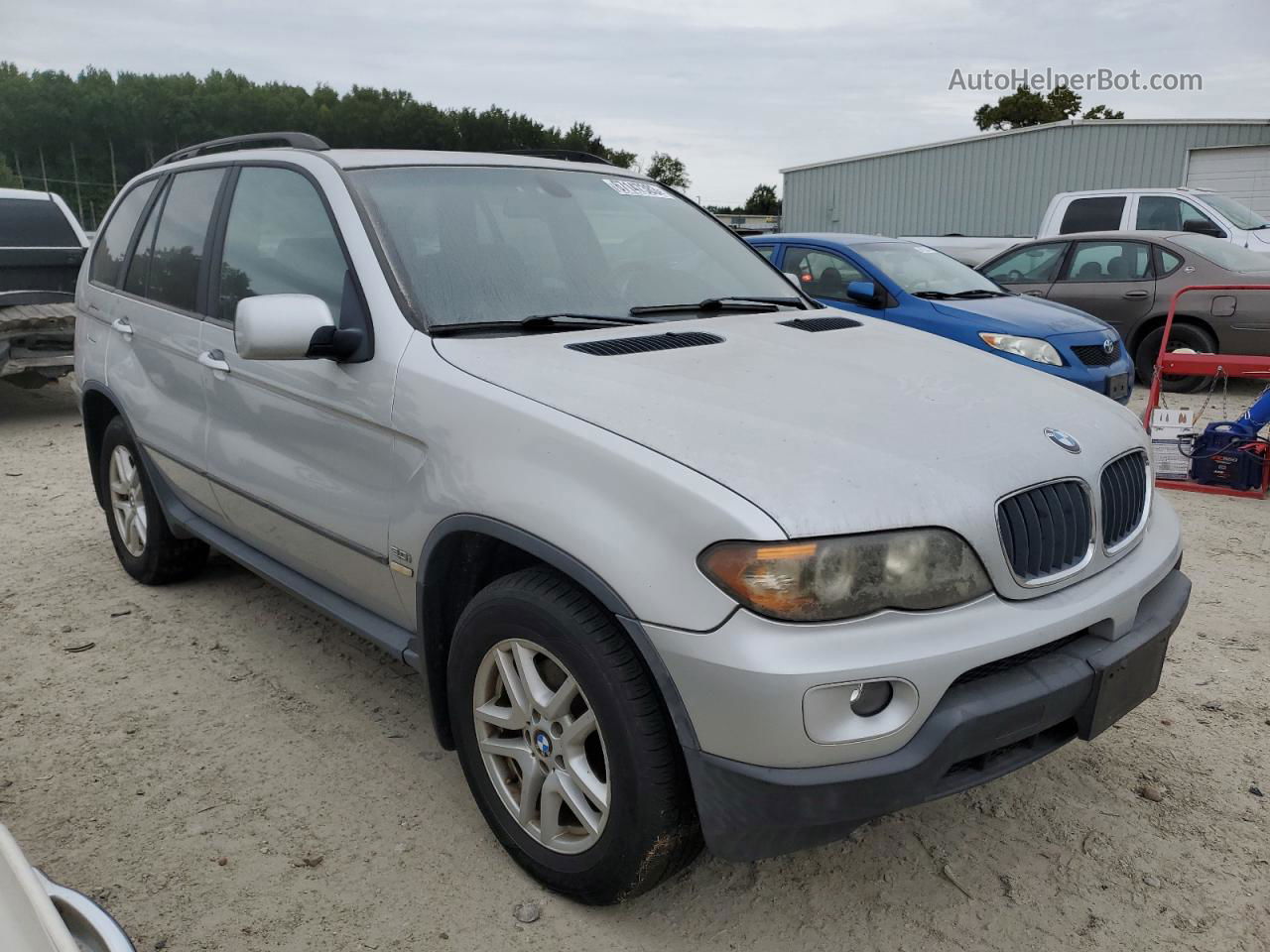 2004 Bmw X5 3.0i Silver vin: 5UXFA13504LU44275