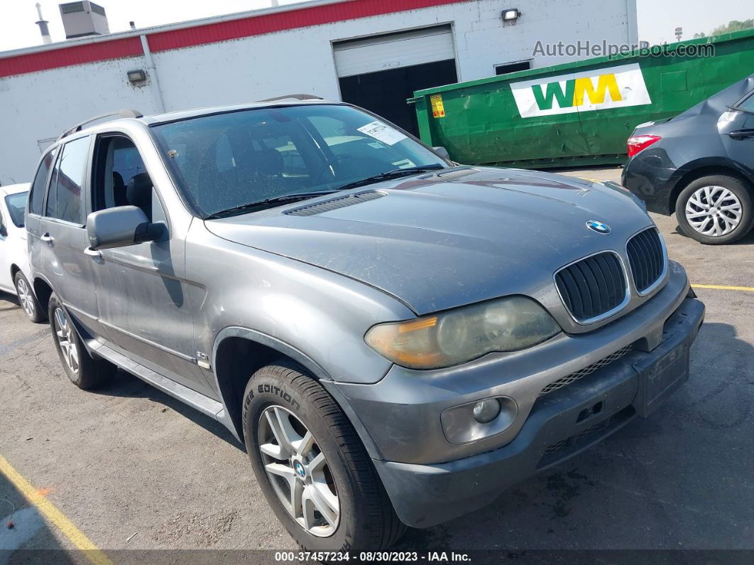 2004 Bmw X5 3.0i Gray vin: 5UXFA13514LU33558