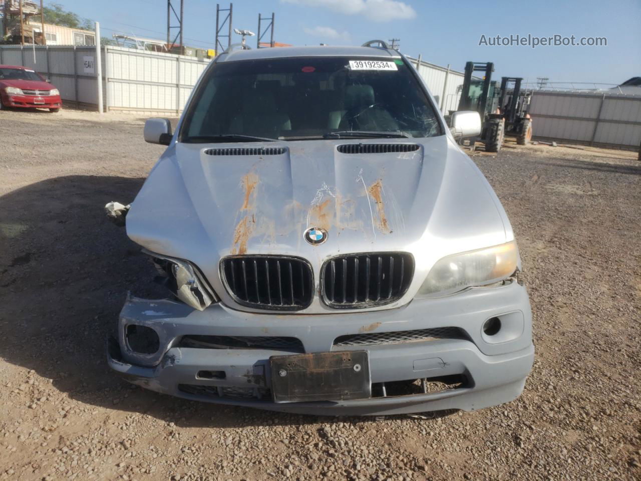 2004 Bmw X5 3.0i Серебряный vin: 5UXFA13514LU35262