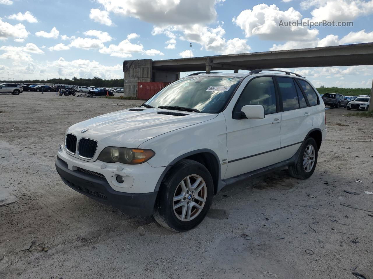 2004 Bmw X5 3.0i White vin: 5UXFA13524LU43032