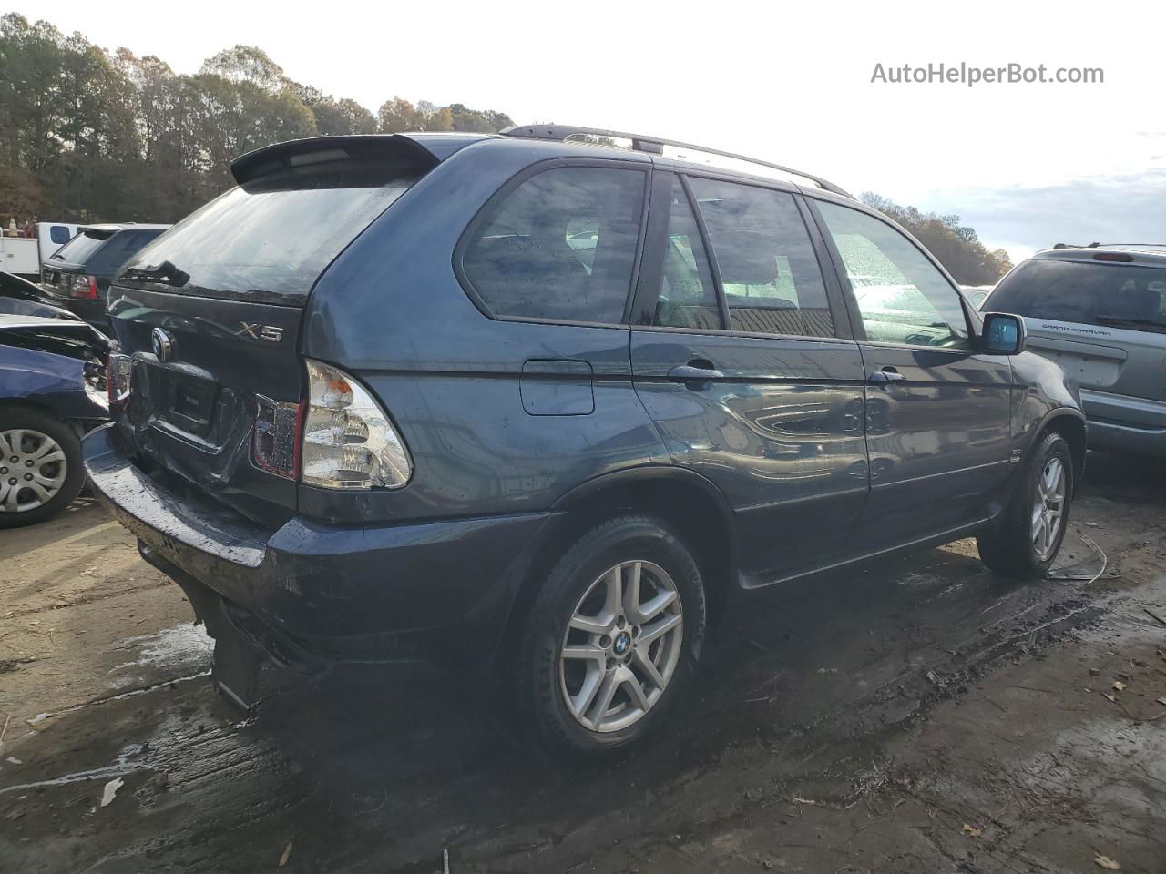 2004 Bmw X5 3.0i Blue vin: 5UXFA13534LU22836