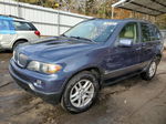 2004 Bmw X5 3.0i Blue vin: 5UXFA13534LU22836