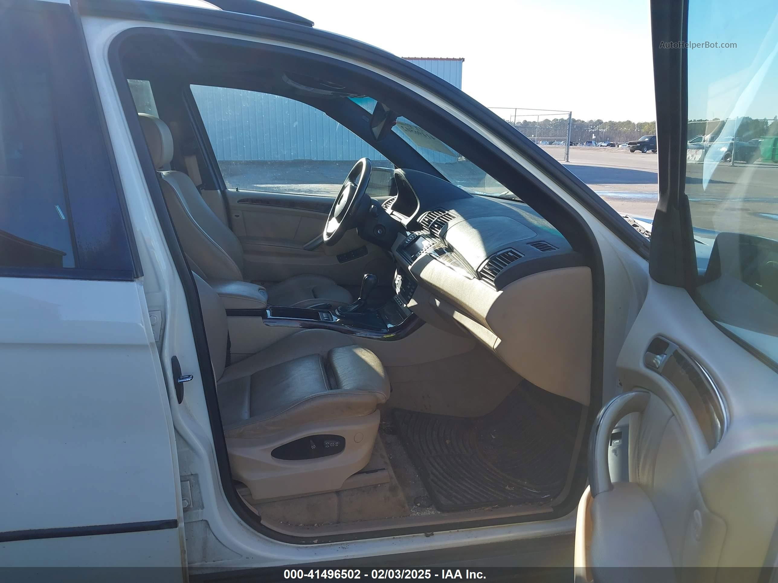 2004 Bmw X5 3.0i White vin: 5UXFA13534LU41970