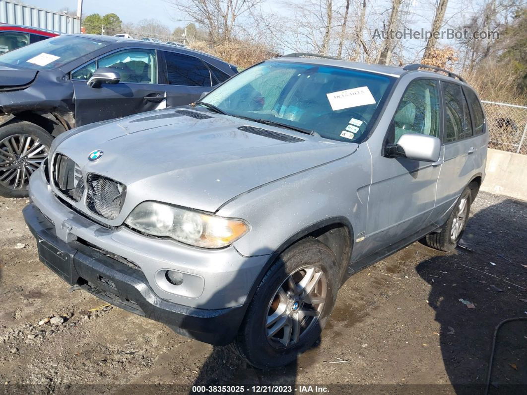 2004 Bmw X5 3.0i Серебряный vin: 5UXFA13534LU46215