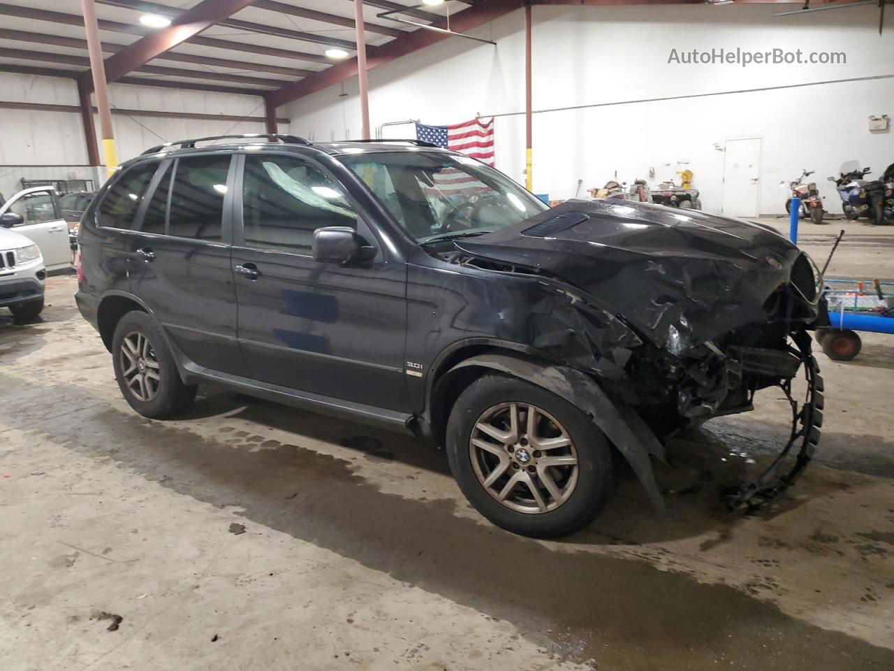 2004 Bmw X5 3.0i Черный vin: 5UXFA13544LU26300