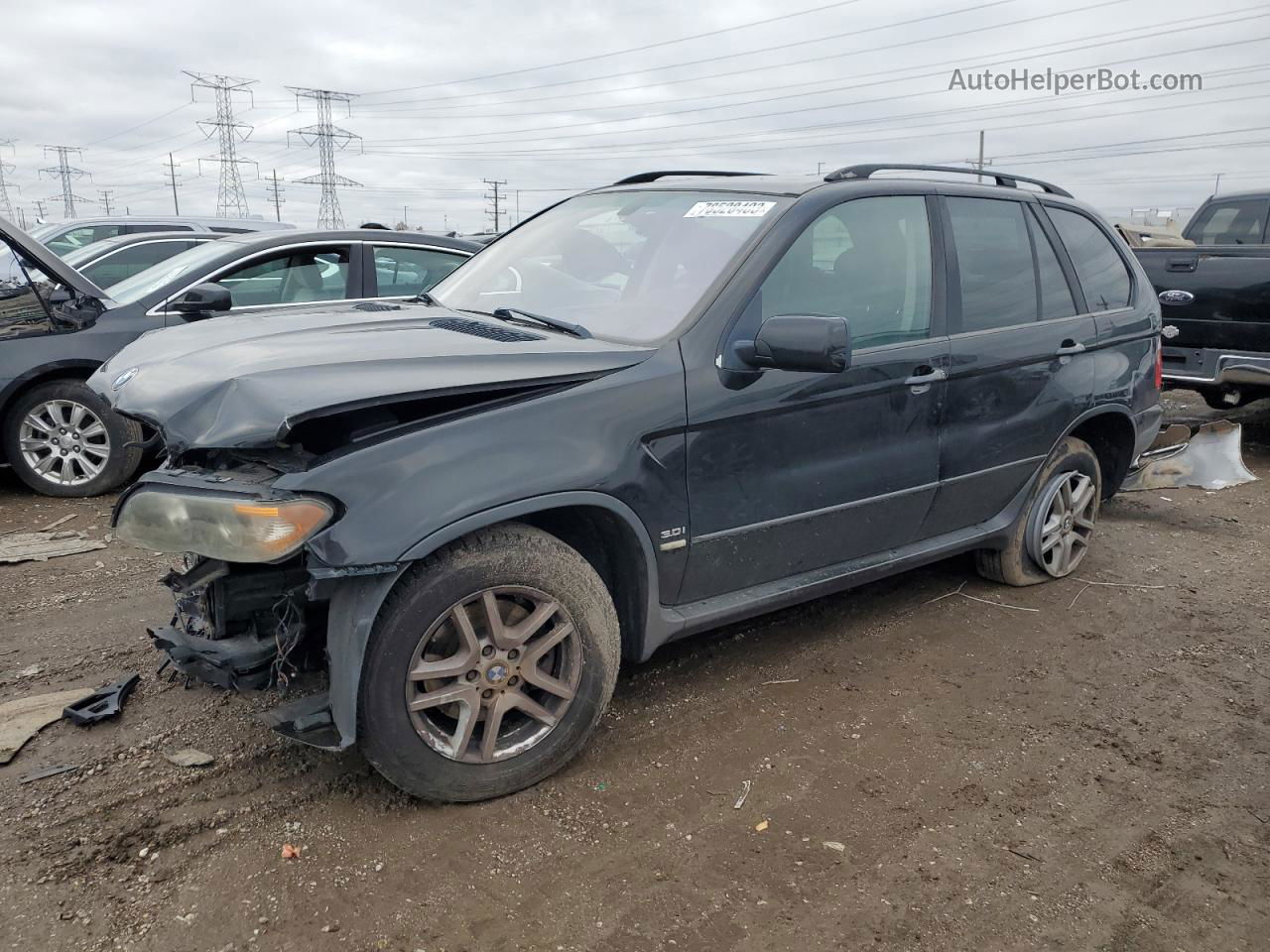 2004 Bmw X5 3.0i Черный vin: 5UXFA13544LU27365