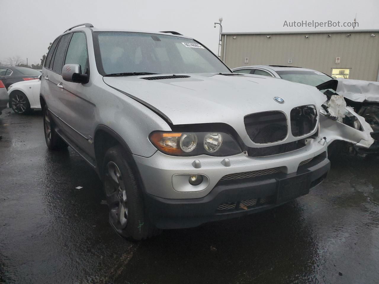 2004 Bmw X5 3.0i Silver vin: 5UXFA13554LU20098