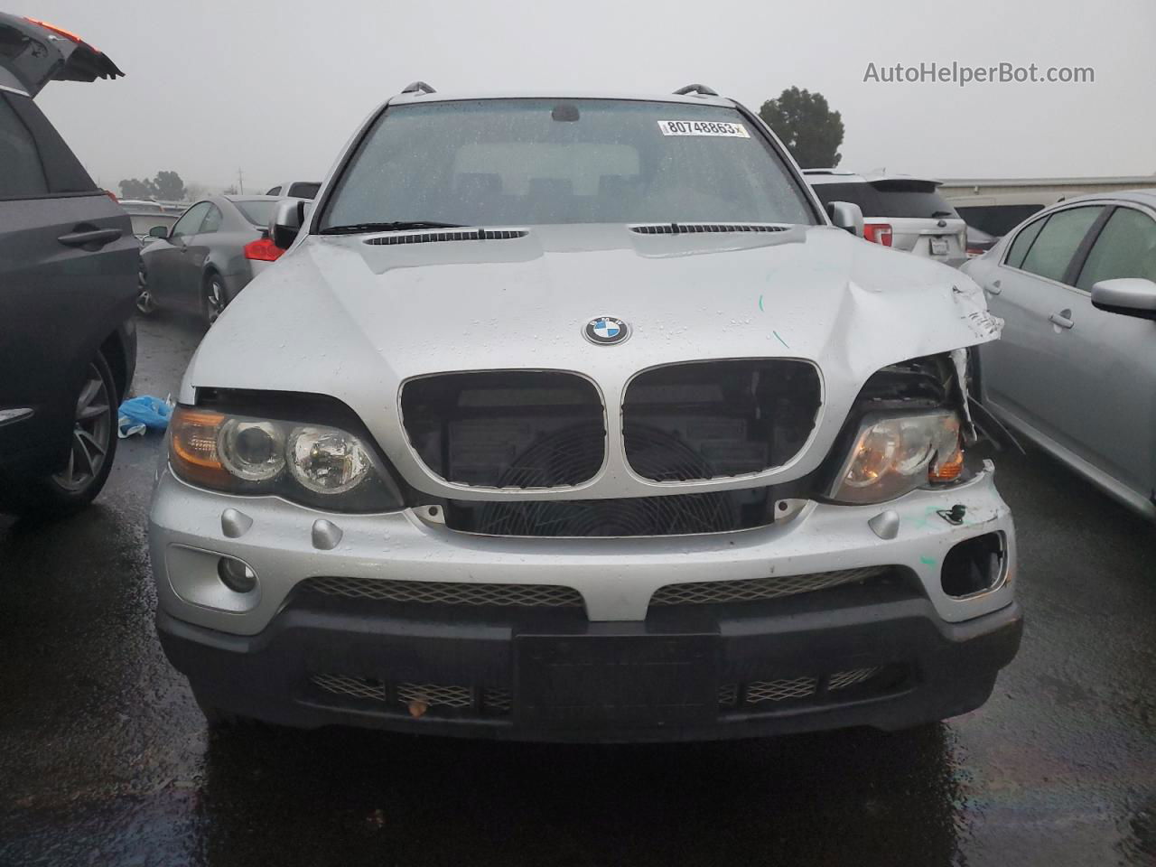 2004 Bmw X5 3.0i Silver vin: 5UXFA13554LU20098