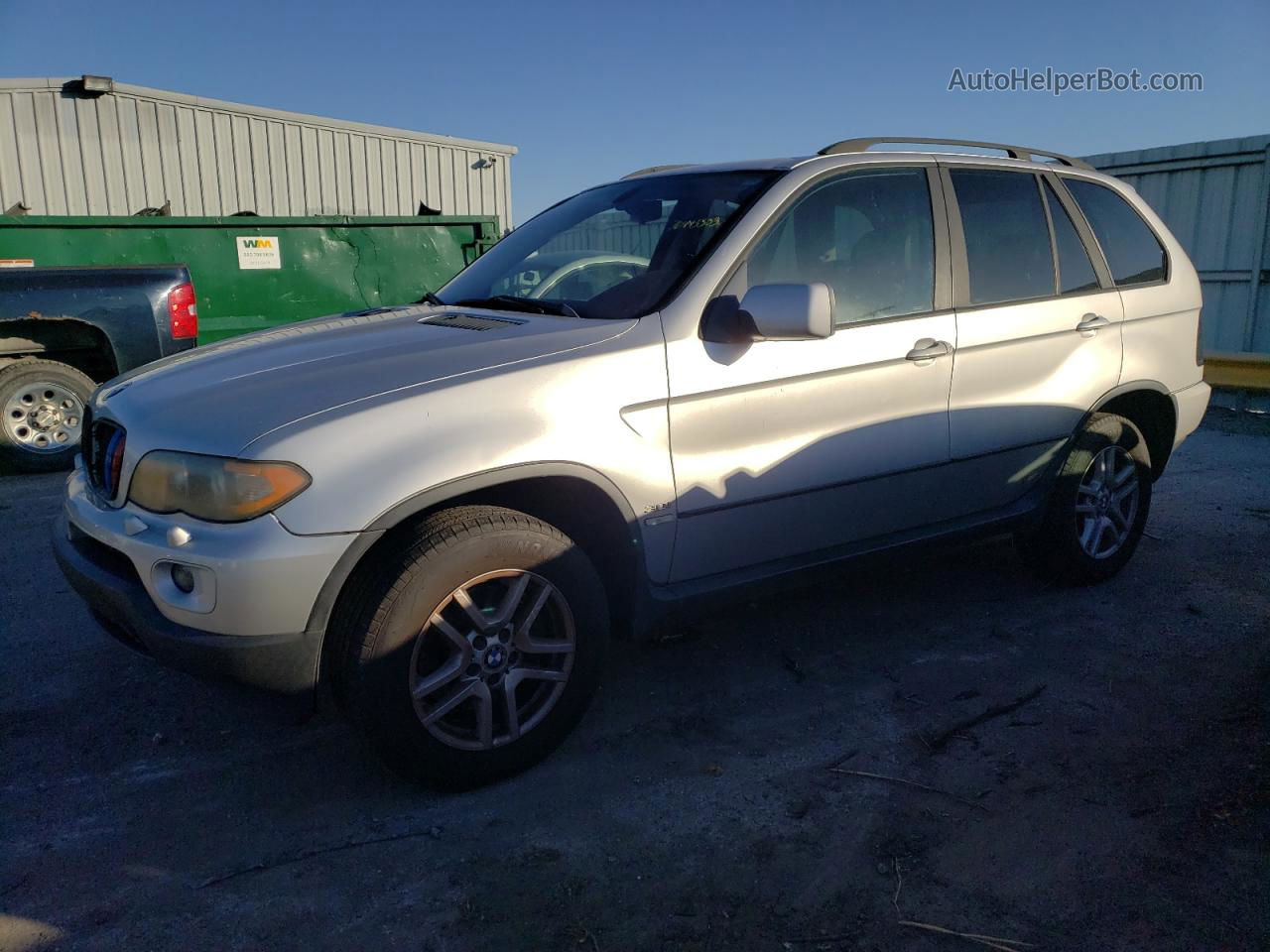 2004 Bmw X5 3.0i Silver vin: 5UXFA13554LU20733