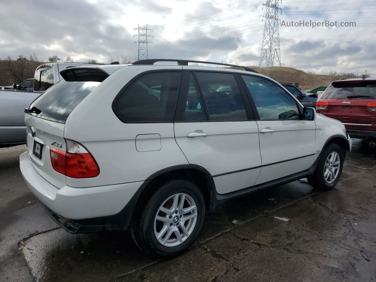 2004 Bmw X5 3.0i White vin: 5UXFA13554LU40237