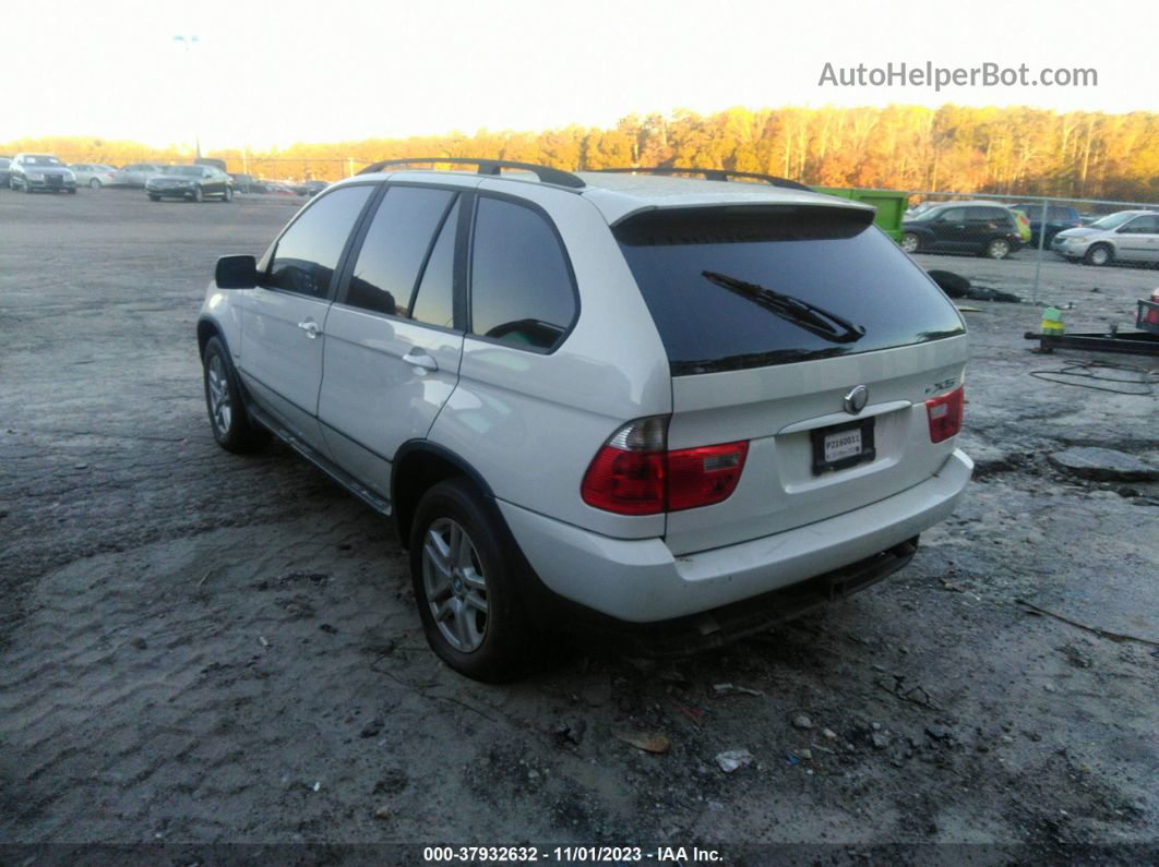 2004 Bmw X5 3.0i White vin: 5UXFA13554LU45535