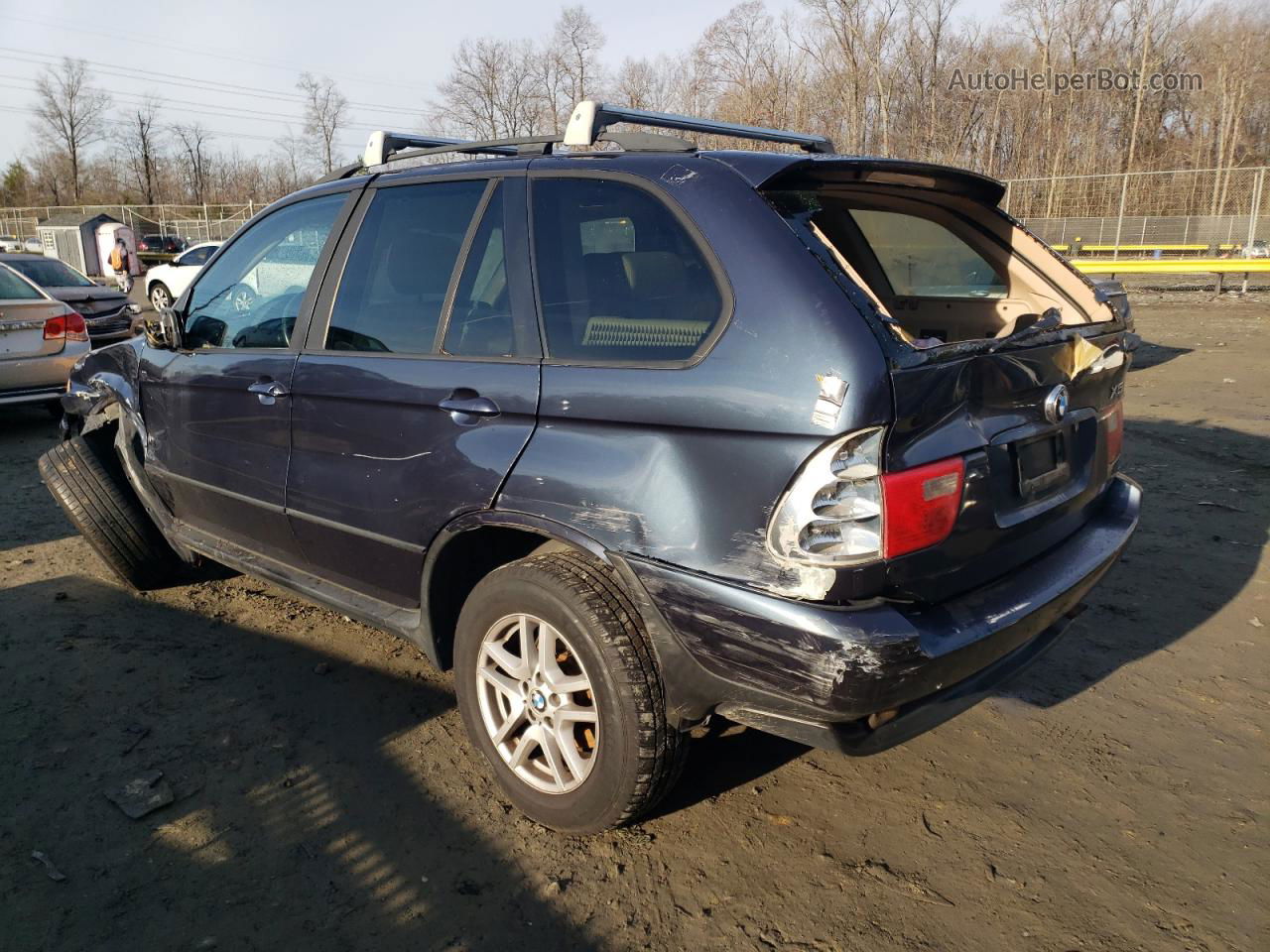 2004 Bmw X5 3.0i Синий vin: 5UXFA13564LU23544