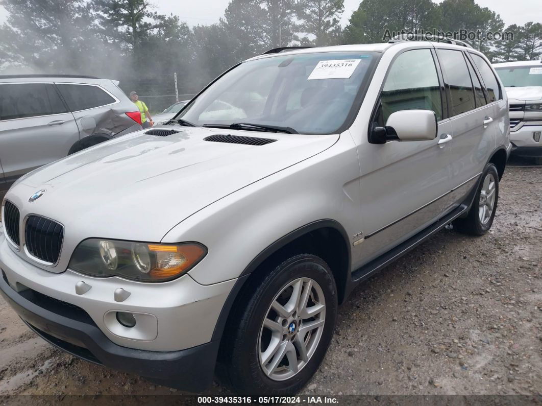 2004 Bmw X5 3.0i Silver vin: 5UXFA13564LU32566