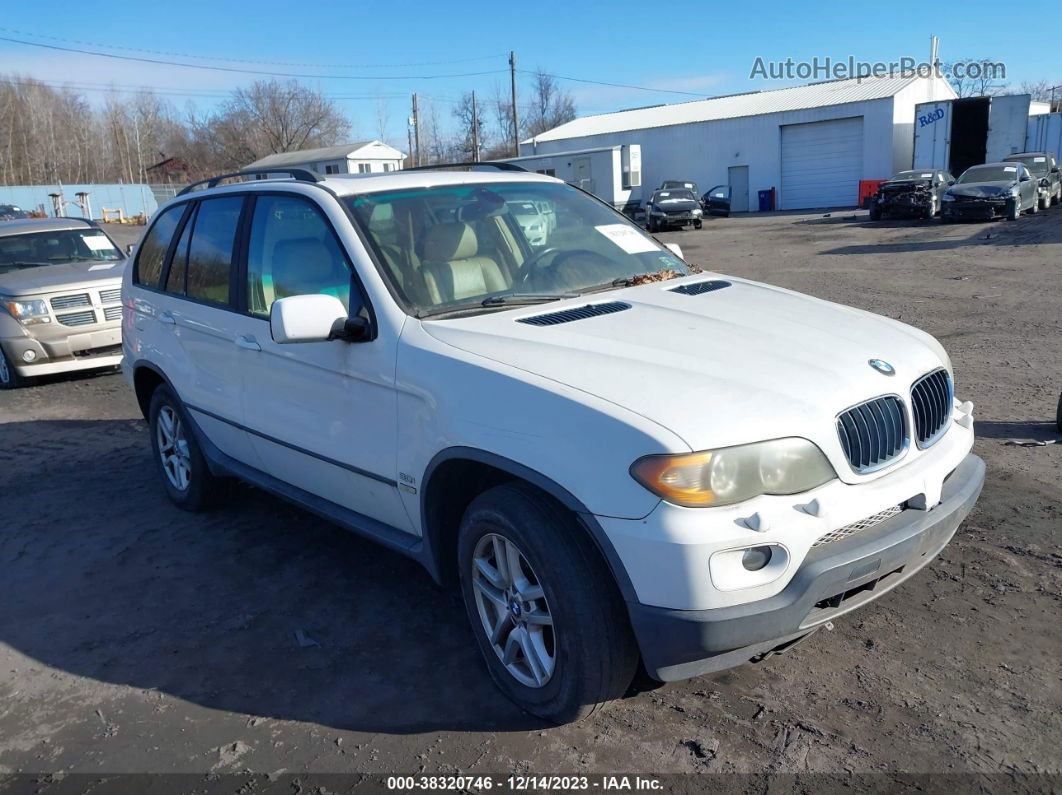 2004 Bmw X5 3.0i White vin: 5UXFA13574LU29501