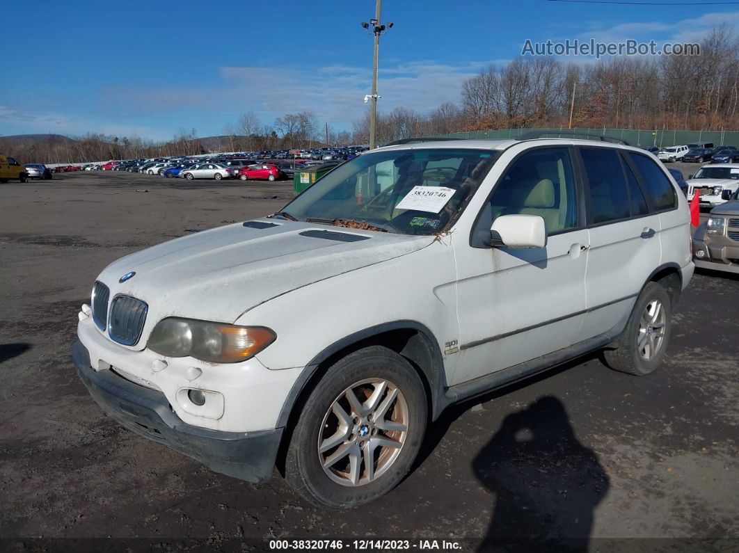 2004 Bmw X5 3.0i White vin: 5UXFA13574LU29501