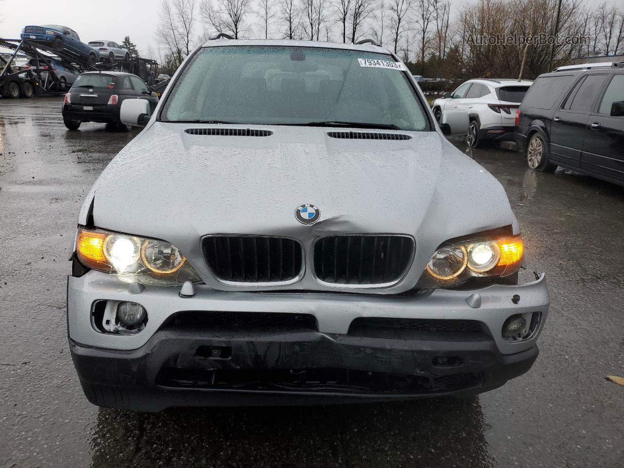 2004 Bmw X5 3.0i Silver vin: 5UXFA13574LU31619