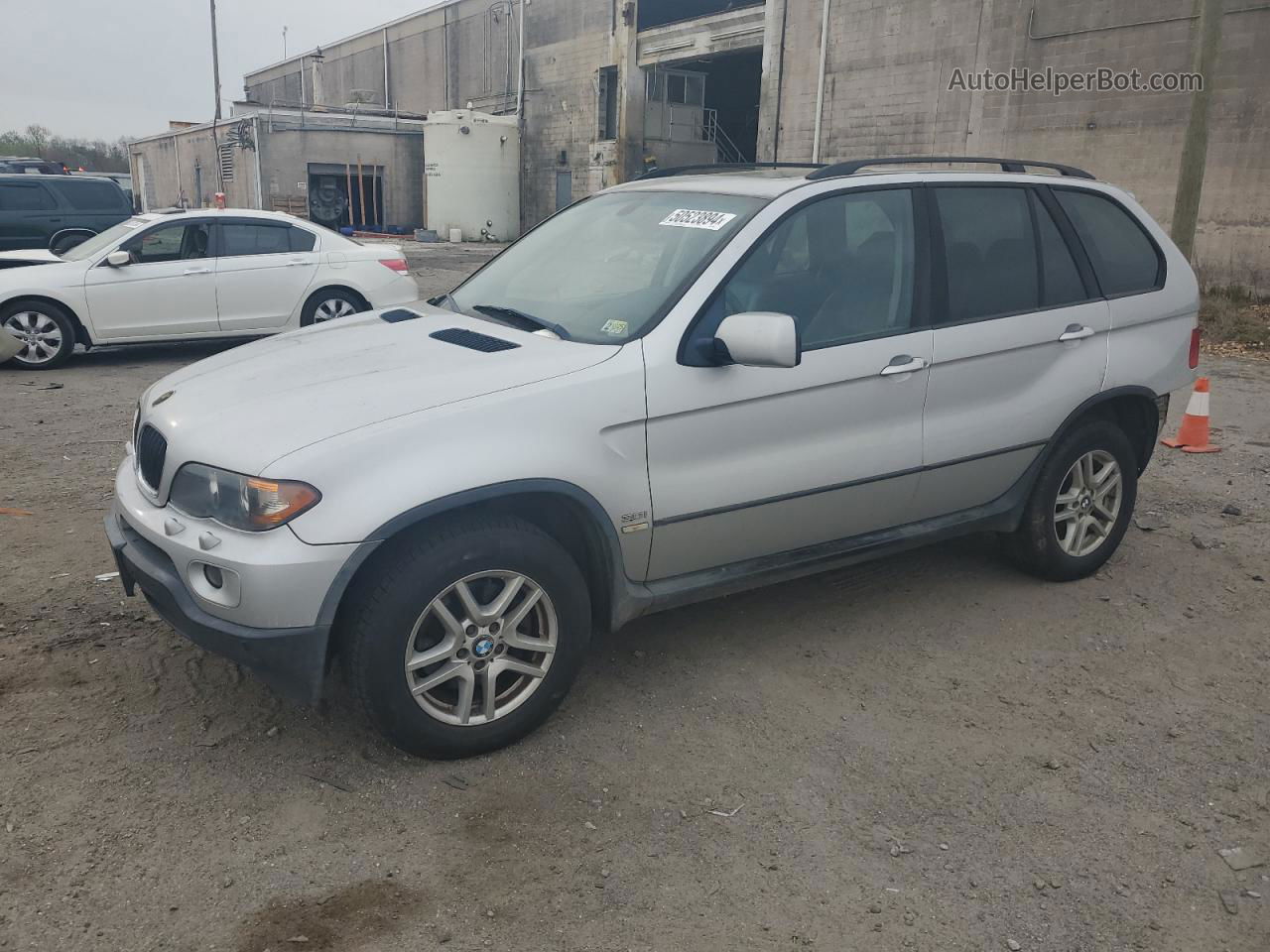 2004 Bmw X5 3.0i Silver vin: 5UXFA13584LU33380