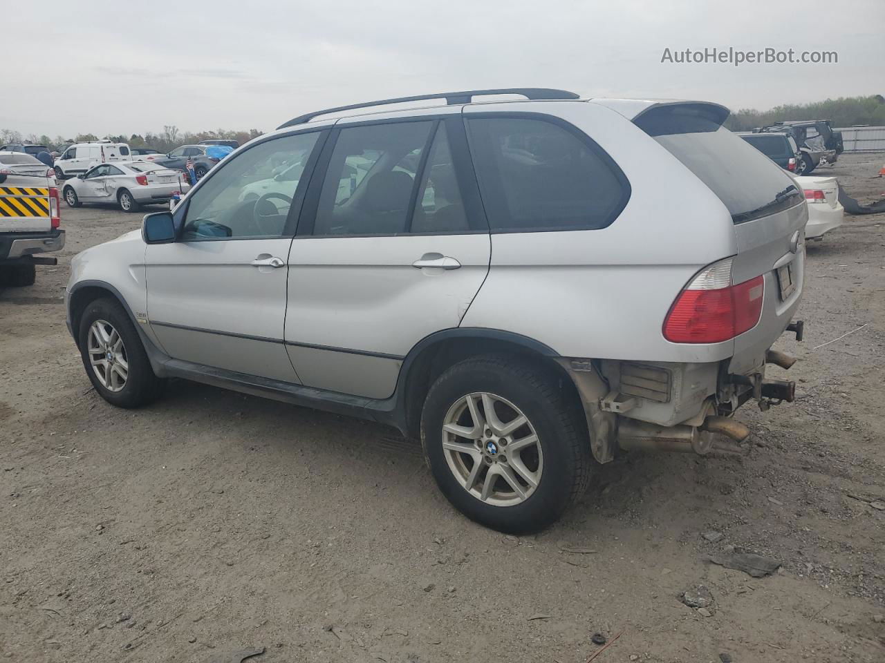 2004 Bmw X5 3.0i Silver vin: 5UXFA13584LU33380