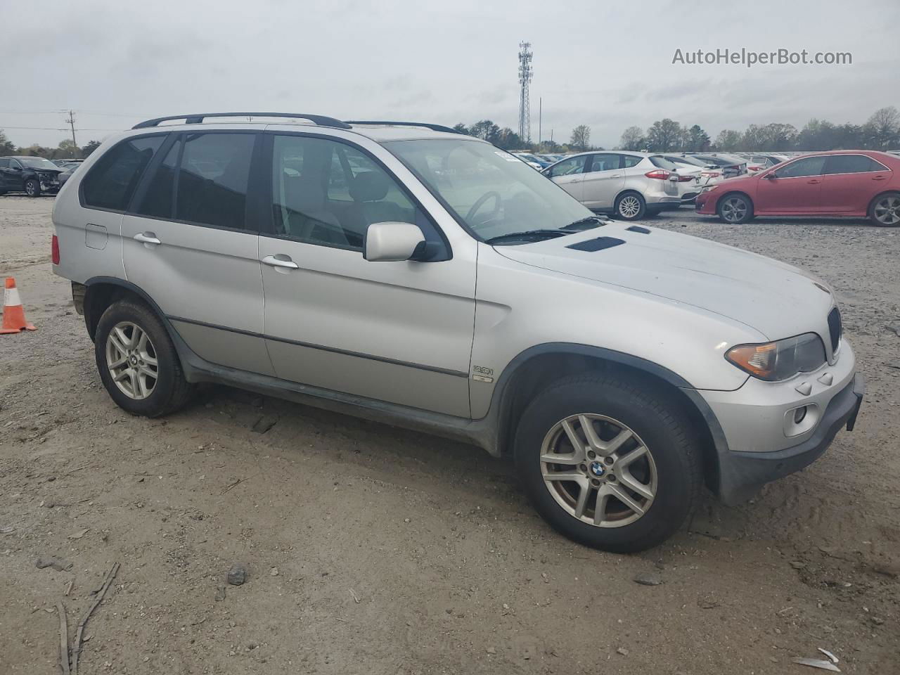 2004 Bmw X5 3.0i Silver vin: 5UXFA13584LU33380