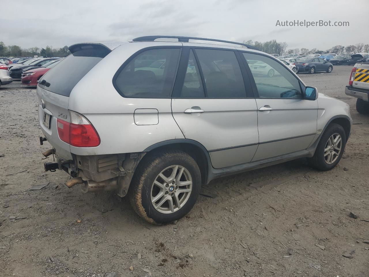 2004 Bmw X5 3.0i Silver vin: 5UXFA13584LU33380