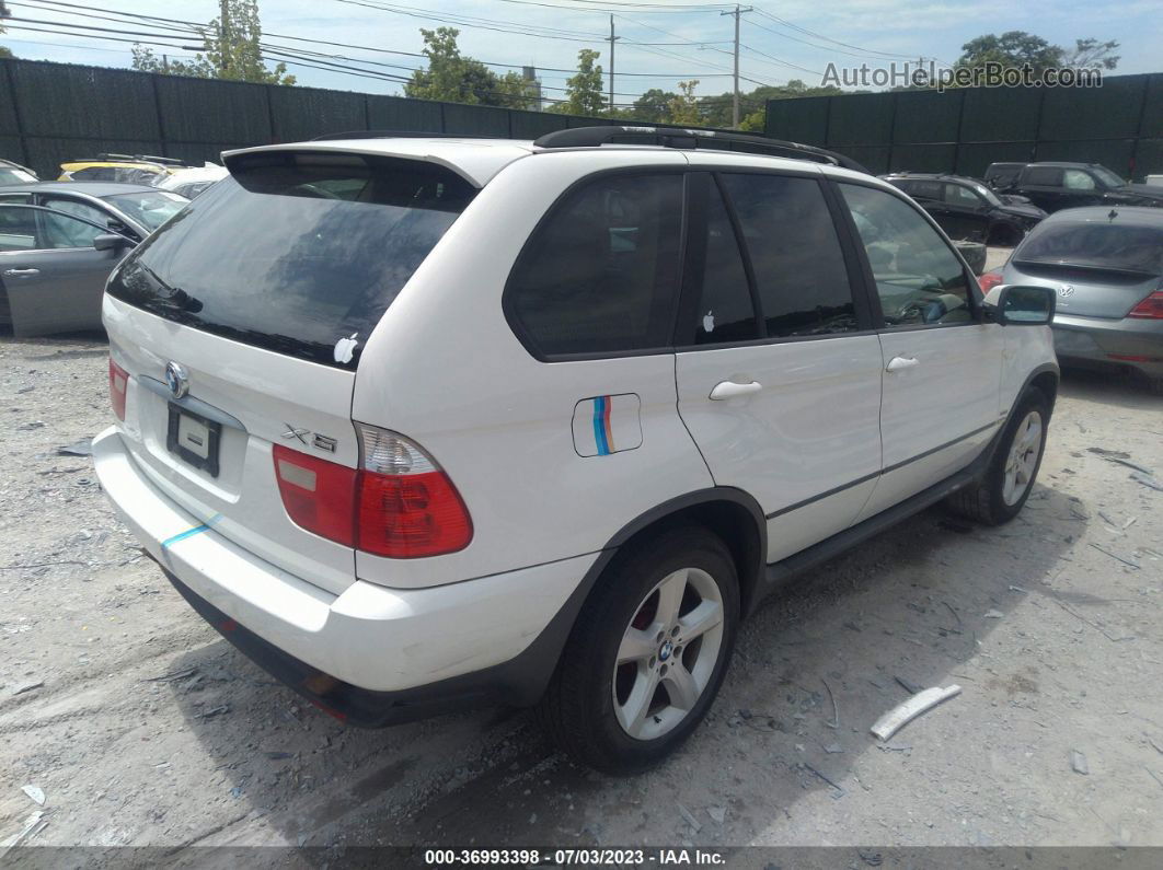 2004 Bmw X5 3.0i White vin: 5UXFA13584LU46064