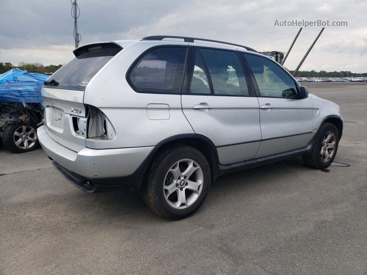 2004 Bmw X5 3.0i Серебряный vin: 5UXFA13594LU21920