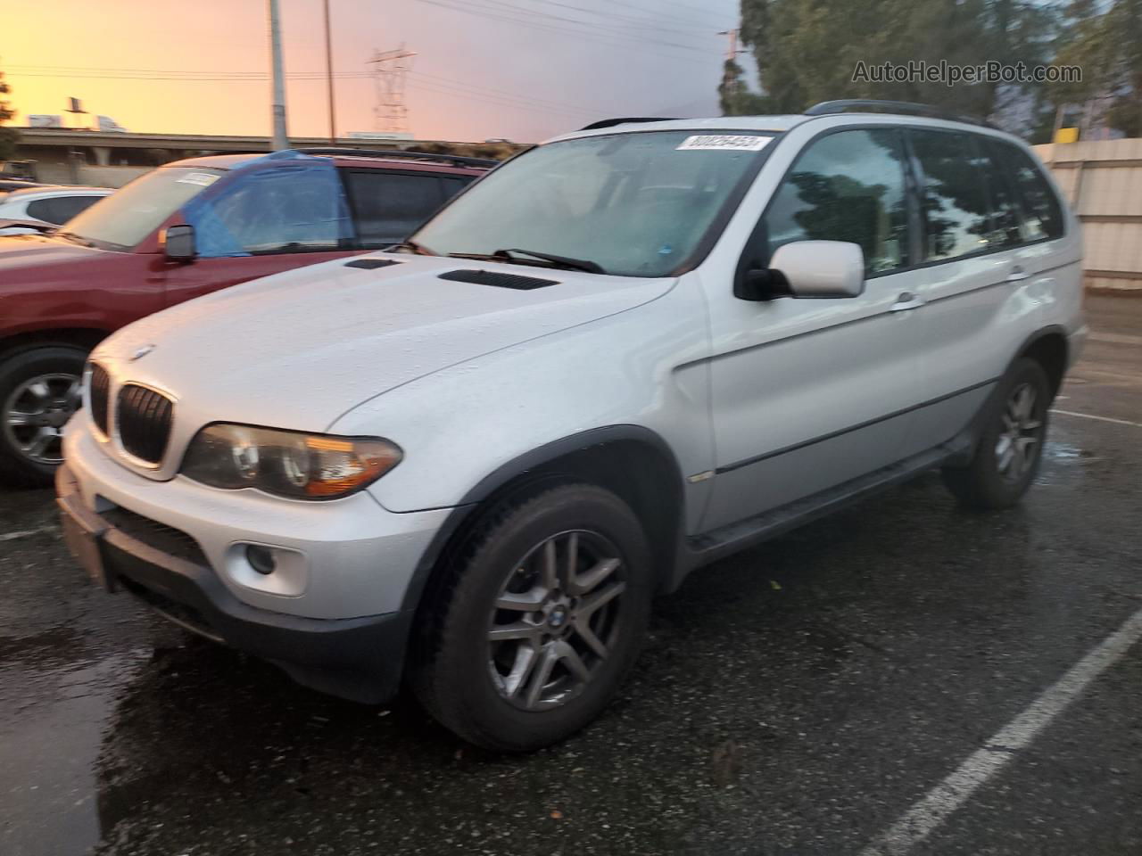 2004 Bmw X5 3.0i Silver vin: 5UXFA13594LU22484